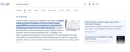 AI Search Results