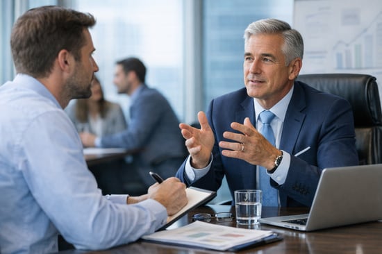 photographic Create an image that depicts the following article section heading without using any text in the image ManagertoExecutive Readiness Quest