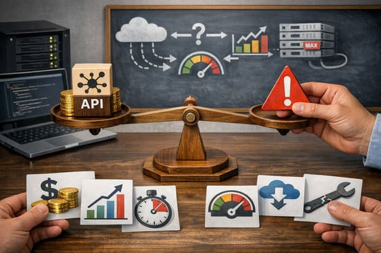 Learn when third-party APIs help or hurt your product stack using a practical framework for cost, scaling limits, latency, and reliability trade-offs.