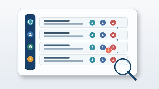 Cybersecurity control register showing assigned owners, reviewers, evidence checks, and an unresolved warning.