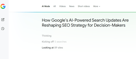 Google AI Powered Search