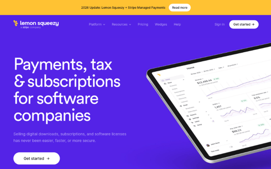 Lemon Squeezy - Payments, tax & subscriptions for software companies