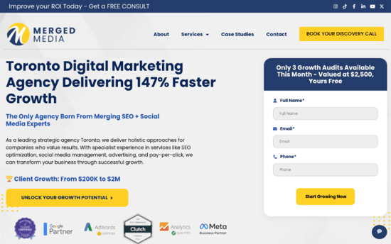 Merged Media - Best for North American Businesses Seeking Integrated SEO and Social Media Marketing