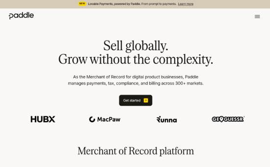 Choose Paddle for global payment processing, billing, and tax compliance for digital businesses.