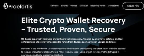 Praefortis Expert Crypto Wallet Recovery