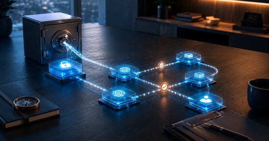 Protected recovery infrastructure connected to critical business systems after a ransomware disruption