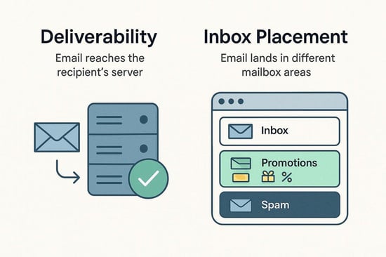 email deliverability and inbox placement difference