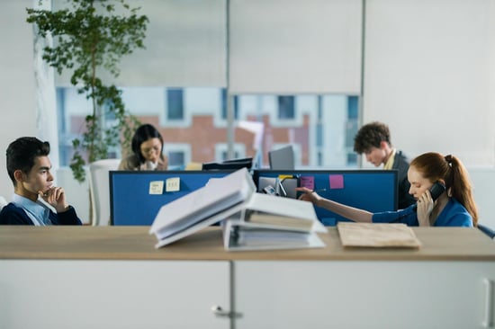 People working in an office