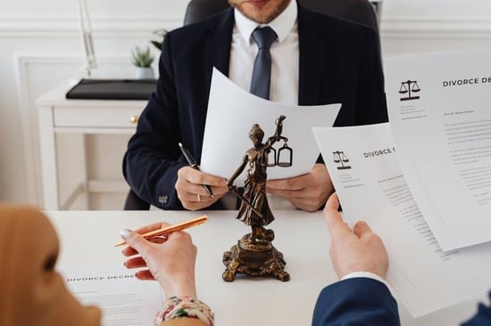 A lawyer reviewing white-collar compliance documents