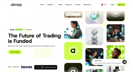 Atmos Funded - Best for Regulated Proprietary Trading With Transparent Fee Structures