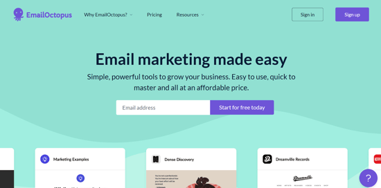 EmailOctopus makes email marketing easy