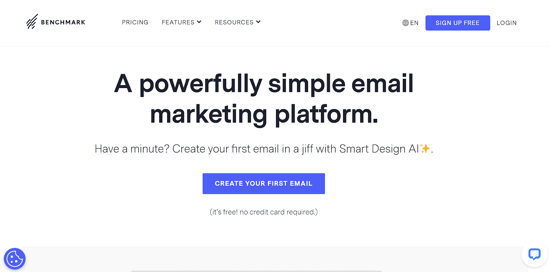 Benchmark Email is a simple email marketing platform