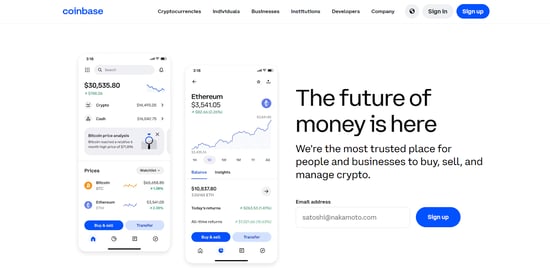 Coinbase suggests it is the future of money