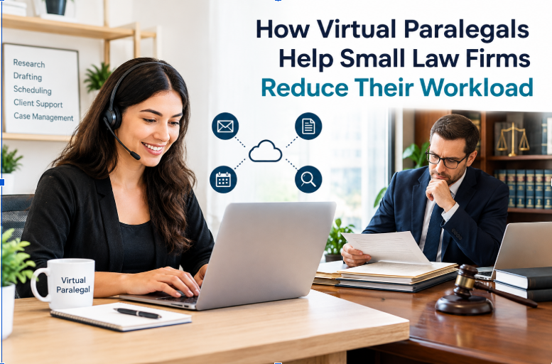How Virtual Paralegals Help Small Law Firms Reduce Their Workload